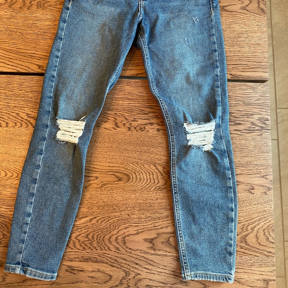 Topshop moto petite distressed jeans